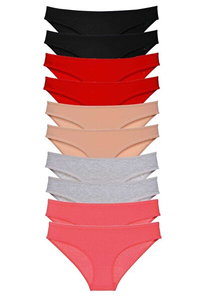 Mestore طقم سراويل داخلية نسائية من الليكرا مكونة من 10 قطع 503