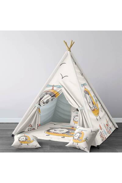 instababyrooms Çocuk Oyun Çadırı Uçan Köpek Dijital Baskılı