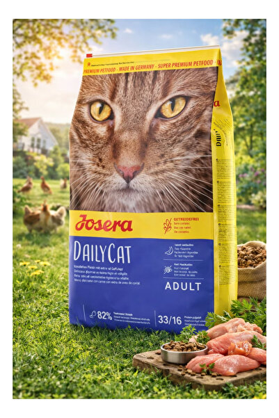 JOSERA Daily Cat for Adult Cats – Grain-Free – Poultry Formula – Anti-Hairbal...