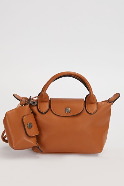Levidor Camel İp S Fringed Charm Detailed Handmade Bag Bag