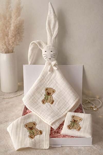 Tly Home Textiles %100 Pamuk Müslin Uyku Arkadaşı, Omuz Örtüsü ve Fular Önlük...