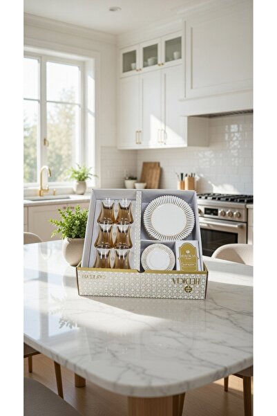 Marka Herencia Bal Lüsterli 18 Parça Pasta Seti - Çeyiz Seti