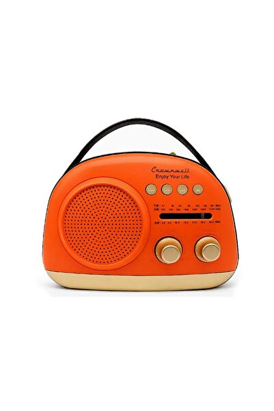 NETAVANTAJ Crownwell Taşınabilir Bluetooth Retro Radyo Arizona Serisi / Orang...