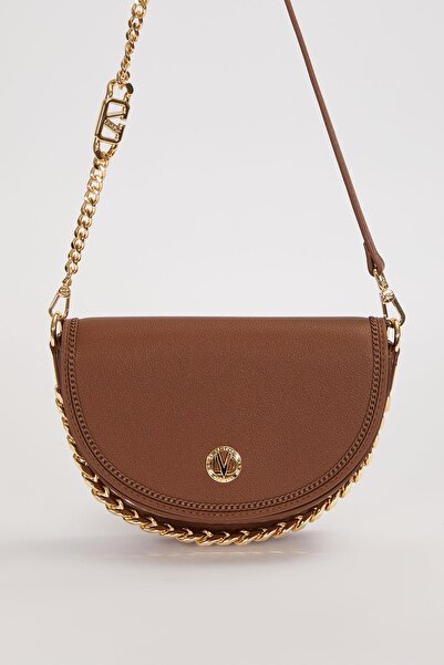 Levidor Camel Half Moon Model Chain Detail Shoulder Bag
