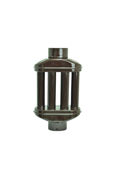 regata Enamel Stove Flue Economizer 130mm x 500mm Brown
