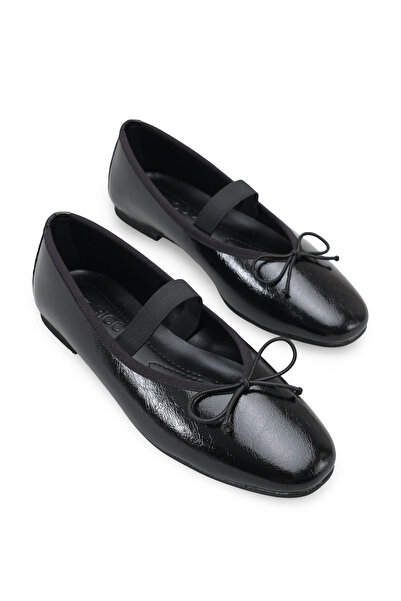 Riccon حذاء نسائي حذاء مسطح 0012101 أسود ريفي