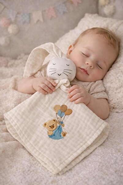 Tly Home Textiles %100 Pamuk Müslin Uyku Arkadaşı, Omuz Örtüsü ve Fular Önlük...