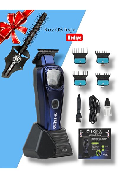 Trina 0012 Lacivert Saç Sakal Ense Sıfırlama Tıraş Makinası - 126 koz03 Saç F...