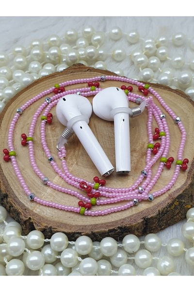 HAPPY HANDMADE Chain/Cherry AirPods Strap/Headphone Accessory/Phone Accessori...