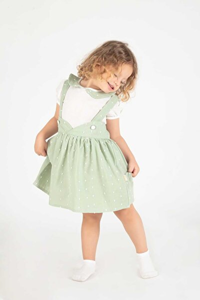 Nehirim Kids Girl's Short Sleeve Badili Peter Pan collar Butterfly Motif Salo...