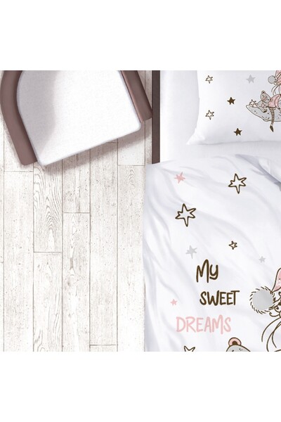 instababyrooms Children's Room Cotton Lu Duvet Cover Set Bed Sheet Sız Sleeping Girl and Moon