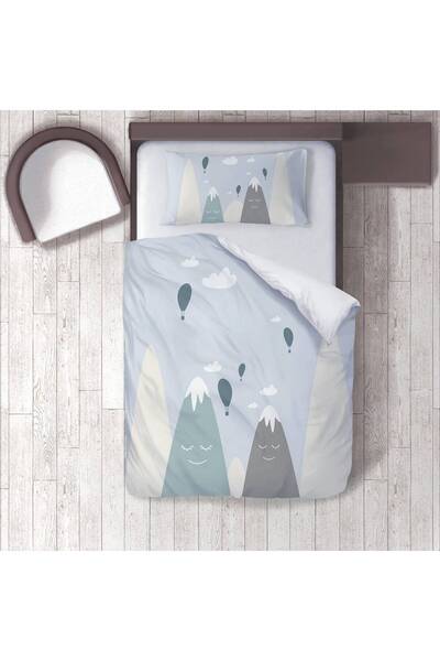 instababyrooms غرفة الأطفال قطن لو طقم غطاء لحاف ملاءة سرير سيز ماونتس، بالونز