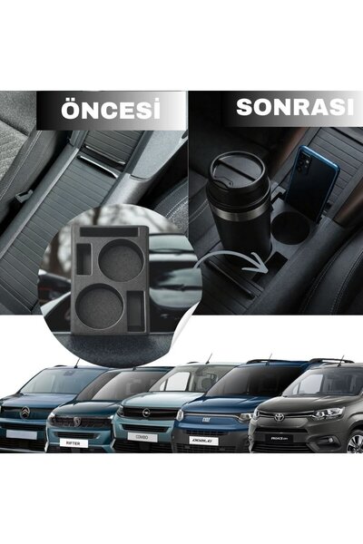 STİLİX GARAGE Suport pentru pahare premium pentru consola centrală compatibil...