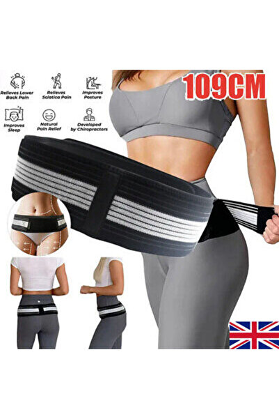 unbranded حزام لتخفيف آلام الظهر، حزام دعم أسفل الظهر والحوض، حزام دعم الورك ...