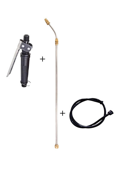 F&S Yazıcı Ticaret İlaçlama Pompası 3"lü set- Yüksek Kalite (Hortum+Metal Kab...