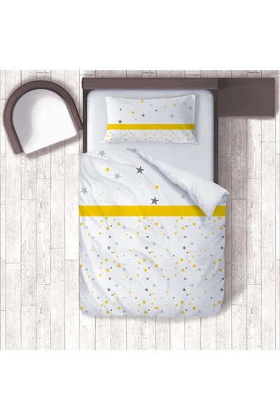 instababyrooms غرفة الأطفال قطن لوه طقم غطاء لحاف ملاءة سرير سيز ستارز رقم 01488