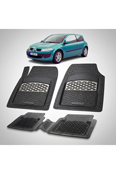 TEAMCAR Renault Megane II Coupe 2002-2009 Συμβατά πατάκια δαπέδου | Ασημί