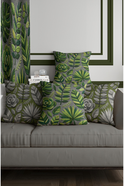 ALAMODECOR Zeleni, sivi boemski list Sa deznom Dvostrano set od Digitalna šta...