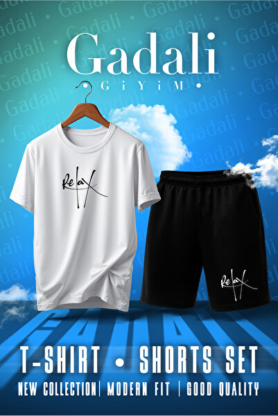 Gadali Unisex Relax Yaz Printed Shorts T-Shirt Set