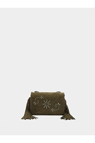 PARFOIS Kadın Zımba Detaylı Püsküllü Çapraz Çanta