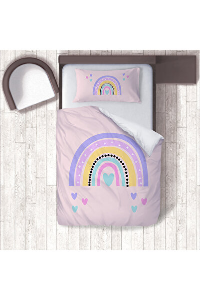 instababyrooms غرفة الأطفال قطن لوج طقم غطاء لحاف ملاءة سرير سيز رينبو رقم 01461