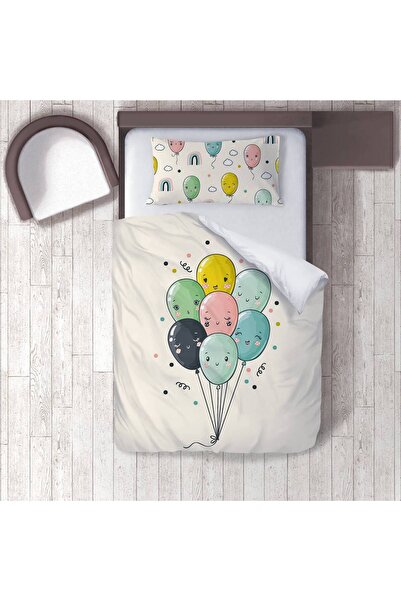 instababyrooms غرفة الأطفال قطن لوكس طقم غطاء لحاف ملاءة سرير بالونات لطيفة