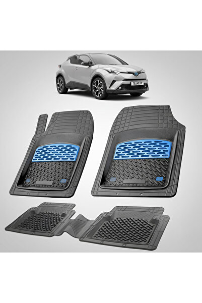 TEAMCAR Πατάκια δαπέδου Toyota C-HR AX10 Συμβατά SUV Συμπαγής 2016-2019 | Μπλε