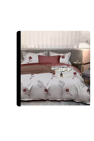 MASHASHOP Bed Linen Set, 6 Pieces, Satin Cotton, Elastic Sheet, Printed Desig...