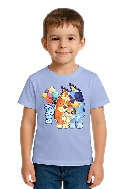 SEDİRLİ Tricou pentru copii Unisex Bluey cu imprimeu bumbac bucăți din bumbac...