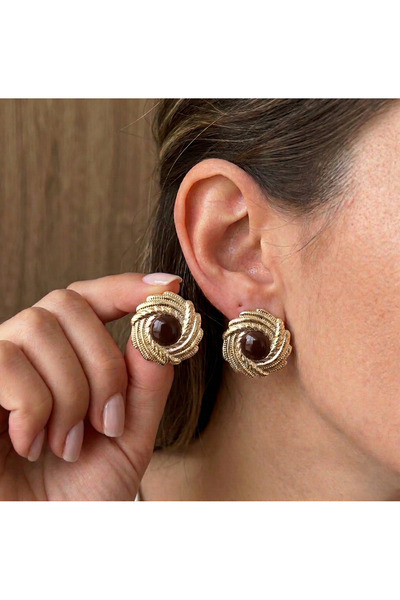 Ervalina Colorful Enamel Rowed Women's Earrings