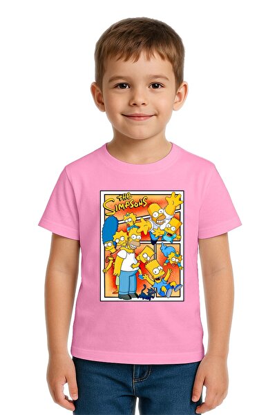 SEDİRLİ Unisex Simpsons με τύπωμα Παιδικό μπλουζάκι από χτενισμένο βαμβακερό ...