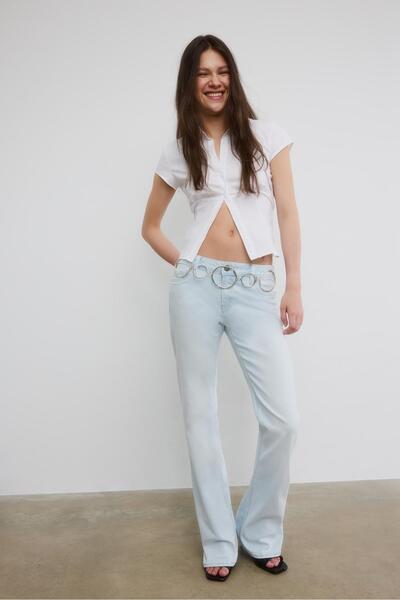 Stradivarius D67 dar kesim bootcut jean