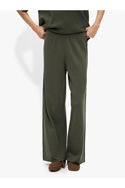 PARFOIS Kadın Beli Lastikli Triko Pantolon