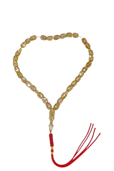 Generic مسبحة مصبوبة/ورقة ذهب حقيقية 11.5 × 9 مم