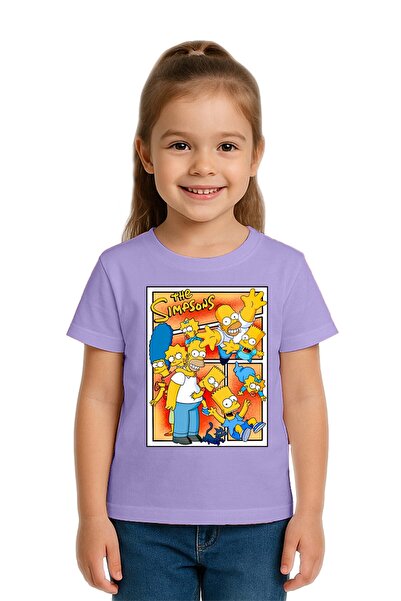 SEDİRLİ Unisex Simpsons με τύπωμα Παιδικό μπλουζάκι από χτενισμένο βαμβακερό ...