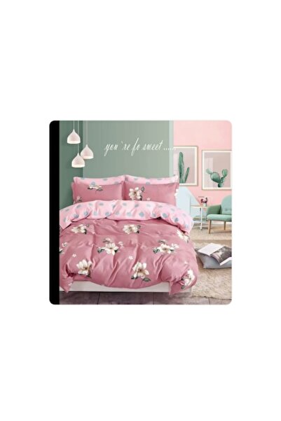 MASHASHOP Bed Linen Set, 6 Pieces, Satin Cotton, Elastic Sheet, Printed Desig...