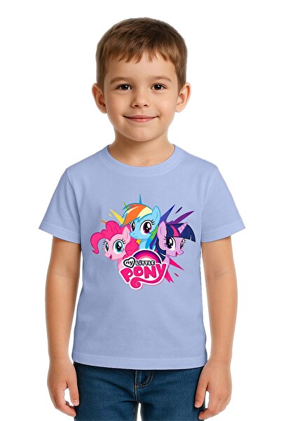 SEDİRLİ Unisex My Little Pony baskılı Çocuk Tişört pamuklu penye kumaş