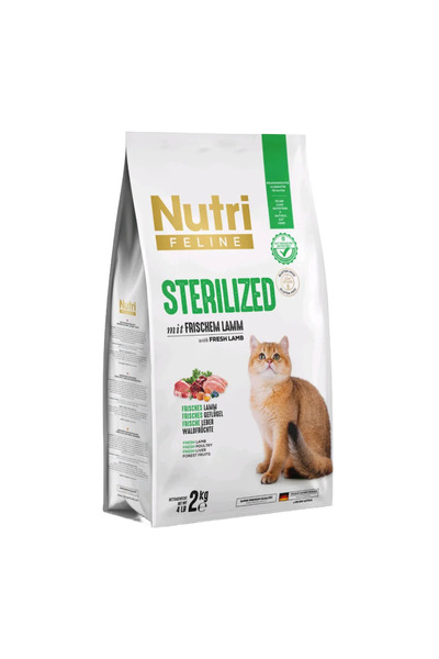 Nutri Feline Kuzulu Tahılsız Kısırlaştırılmış Kedi Maması 2kg