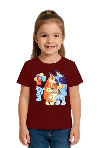 SEDİRLİ Tricou pentru copii Unisex Bluey cu imprimeu bumbac bucăți din bumbac...