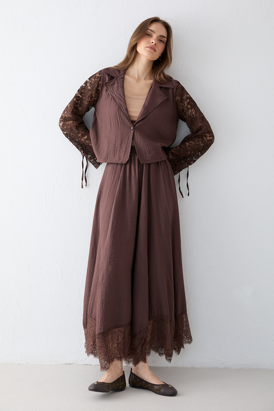 Melike Tatar Lace Detailed Set 80-7218