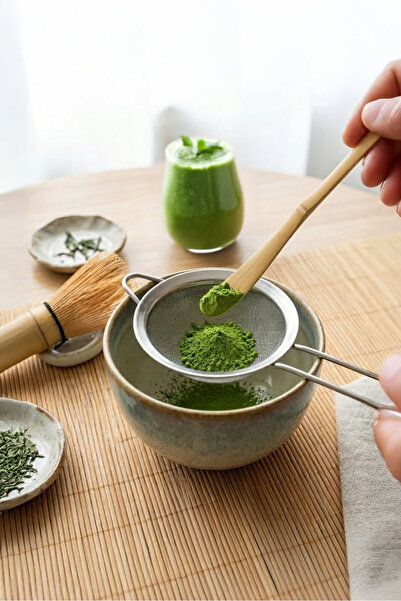 MATCHİVA بامبو ملعقة ماتشا ومصفاة ماتشا