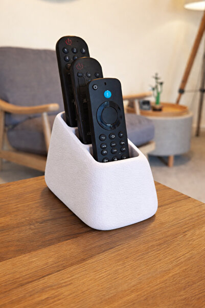 TRİMENT3D 3 Bölmeli TV ve Klima Kumanda Organizeri – Masaüstü Kumandalık – Se...