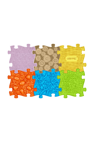 Baby Mat · 55x80 cm · 6-Piece Large Sensory Activity Mat | Baby Tummy Time & Sensory Development Play Rug