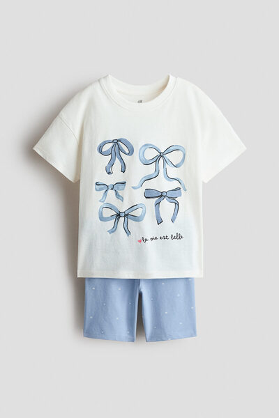 H&M 2 Parçalı Pamuklu Jarse Set