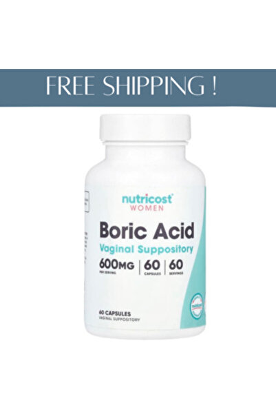 unbranded Boric Acid Vaginal Suppositories 600Mg 60 Capsules