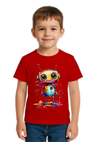 SEDİRLİ Tricou unisex pentru copii Robot cu imprimeu bumbac moale țesături în...