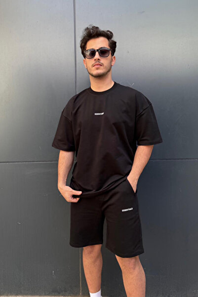 sunfyre Men's Crew Neck Short Sleeve Oversized T-Shirt Shorts Set Sun303