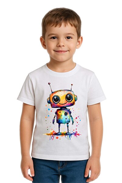 SEDİRLİ Tricou unisex pentru copii Robot cu imprimeu bumbac moale țesături în...