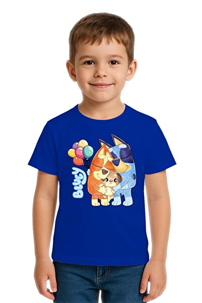 SEDİRLİ Unisex Bluey με τύπωμα Παιδικό μπλουζάκι από χτενισμένο βαμβακερό ύφα...