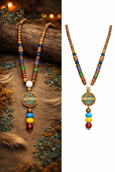 depozoom Etnik Tasarım Doğal Taş Otantik Kolye Unisex